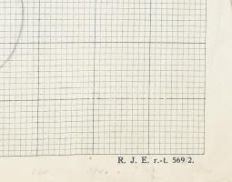 Jelzés nélkül: Szobortervek. Ceruza, papír. 45x80 cm Hajtva
