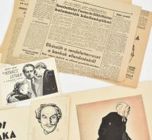 cca 1940-1950 12 db film plakát, reklám nyomtatvány eredeti rajza, valamint a megjelent nyomdai term...