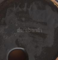 Király Károly hólyagos mázas asztaldísz. Jelzett, hibátlan, d: 14 cm, m: 6 cm