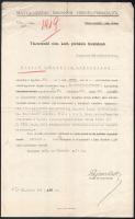 Rajner Lajos (1842-1920) esztergomi segédpüspök 2 db autográf aláírása 2 db okmányon, szakadásokkal