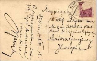 1928 Szliácsfürdő, Kúpele Sliac; Alej Svornosti / harmónia fasor, sétány / promenade, villa, photo