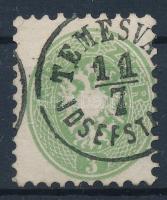 1864 3kr zöld, élénk szín / green TEMESVÁ(R) / JOSEFST(ADT)