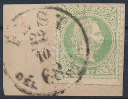 1867 3kr képbe fogazva, látványos festékhiányos nyomat / shifted perforation, dry print PEST