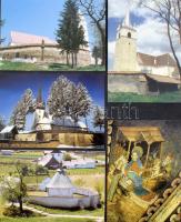 44 db MODERN erdélyi képeslap templomok, freskók / 44 modern Transylvanian postcards, churches, frescoes