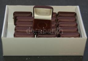 20db használatlan díszdoboz 28mm átmérőjű érmékhez, barna színben