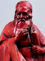 Zsolnay kisplasztika - Bölcs Náthán. 1910 körül, ökörvér színű eozinmázzal borított finomfajansz. Je...