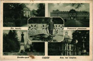 Gödöllő, Királyi kastély, Erzsébet park és szobor (Sissi), Római katolikus templom, Premontrei gimnázium, Horthy Miklós lelőtt szarvassal. Kiadja Rogovszky (fl)