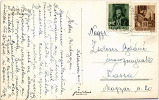 1944 Kolozsvár, Cluj; Sétatéri tó, evezős csónakok / lake, promenade, rowing boats. Fotofilm photo