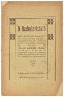 Neumann József: A szekularizáció jogi és jogtörténeti szempontból. Nagyszombat 1911. Nagyszombat és vidéke, . 59 p. Fűzve, gerincén sérült papírborítóval, hátsó borító hiányzik