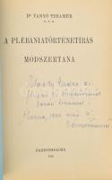 Vanyhó Tihamér: A plébániatörténetírás módszertana. Pannonhalma, 1941. Apátság. 67p. Kiadói papírköt...
