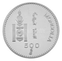Mongólia 1998. 500T Ag "2000. évi Olimpiai Játékok Sydney - Birkózás" kapszulában T:PP apr...