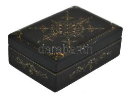 Régi lakk ékszeres doboz jó állapotban 11x7 cm