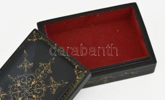Régi lakk ékszeres doboz jó állapotban 11x7 cm
