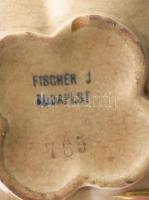 Fischer Ignác teás csésze, kézzel festett plasztikus keménycserép, jelzett (Fischer J. Budapest), XI...