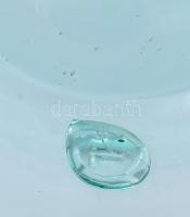 Fújt, kézi készítésű nagy méretű üveg. XIX. sz. Hibátlan 35 cm