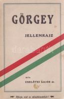 Cselőtei Lajos: Görgey. Jellemrajz. Budapest, 1929. Szerző - Stephaneum Nyomda és Könyvkiadó Rt. 28 + [2] p. Cselőtei Lajos sportpedagógiai és drámaíró, valamint kultúrtörténész pszichologizáló Görgey-életrajzában az egykori hadvezér géniuszának örökléstani és népjellemtani értelmezésére tesz kísérletet. Fűzve, színes, illusztrált kiadói borítóban. Jó példány.