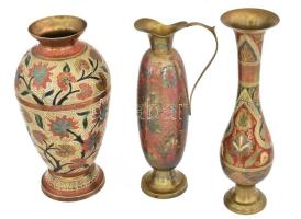 7 db nagy méretű keleti kiöntő, indiai dísztárgy. zománc festéssel gazdagon díszített, szép állapotb...