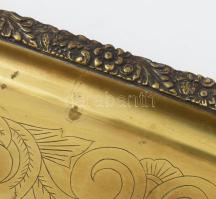 Egyiptomi nagy méretű tálca. vésett. réz XX. sz. közepe 64x23 cm
