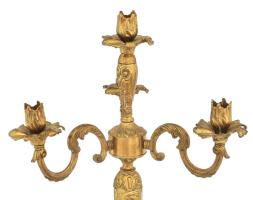 Gyertyatartó, öntött réz, szétszerelhető 46 cm