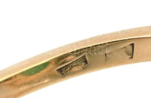 14K arany pecsétgyűrű malachit kővel, jelzett 6,37 g m: 54