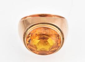 14K arany (Au) gyűrű citrin kővel 8,89 g m: 55