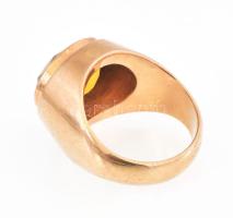 14K arany (Au) gyűrű citrin kővel 8,89 g m: 55