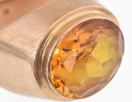 14K arany (Au) gyűrű citrin kővel 8,89 g m: 55