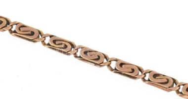 14K arany (Au) király mintás karlánc. Jelzett 6,99 g 20 cm