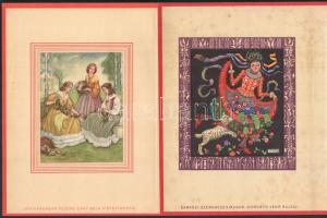 cca 1940 7 db klf grafikus dísztávirat