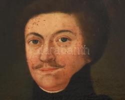 2 db portré XIX. sz eleje,. Olaj, vászon, keretben 24x32 cm