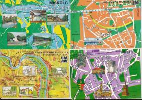 46 db MODERN térképes motívum képeslap / 46 modern motive postcards: maps