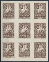 1927/2bb IV. Magyar Filatelista Nap emlék kisív próbanyomat (9.000) / souvenir sheet proof