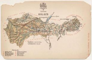 Kolozs vármegye térképe. Károlyi Gy. kiadása / Map of Cluj county (b)