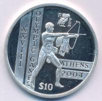 Sierra Leone 2003. 10$ Ag "2004-es Olimpiai játékok, Athén" T:AU (PP) karc Sierra Leone 20...