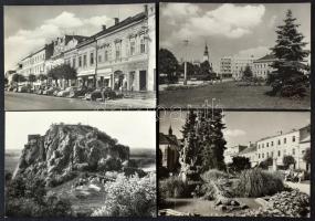 70 db MODERN fekete-fehér felvidéki város képeslap Kassa és Pozsony nélkül (főleg 1960-as évek) / 70 modern black and white Slovakian town-view postcards without Kosice and Bratislava