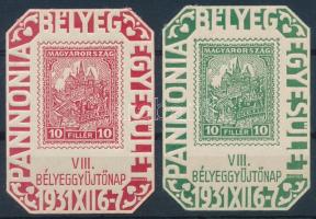 1931/2a + 2b VIII. Bélyeggyűjtőnap emlékívpár (20.000) / souvenir sheet pair