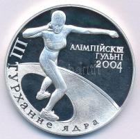 Fehéroroszország 2003. 20R Ag "2004-es Olimpiai játékok, Athén - Súlylökés" T:PP halvány patina Belarus 2003. 20 Roubles Ag "Olympic Games 2004, Athens - Shot-Put" C:PP faint patina Krause KM#149