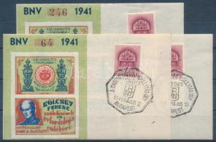 1941/6aa Kölcsey Ferenc 3 db-os emlékív garnitúra 3 klf. dátummal - 05.02.+ 05.10.+ 05.12. (30.000) / souvenir sheet collection with 3 varieties / dates