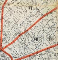 cca 1940 Budapest székesfőváros és környékének térképe.70x50 cm Üvegezett keretben