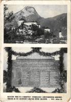 1939 Budapest V. Az Evangélikus leánygimnázium márványtáblája a Kufsteinben szenvedett magyar hősök emlékére, Kufstein vára (EB)