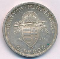1938. 5P Ag "Szent István" T:AU patina
Adamo P8.1