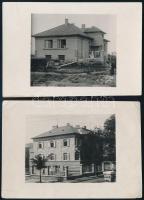 cca 1940 Bp. II. Pasaréti út - Lotz Károly utca sarok Horthy Miklós kertváros. 2 db fotó 12x9 cm