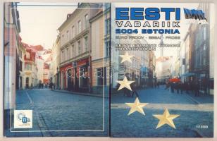 Észtország 2004. 1c,2c,5c,10c,20c,50c,1&#8364;,2&#8364; próbaveretek, szettben, díszkiadásba...