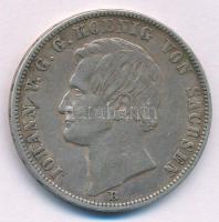 Német Államok / Szászország-Albertine 1867B Tallér Ag "János" T:XF patina German States / Saxony-Albertine 1867B Thaler Ag "Johann" C:XF patina Krause KM#1214