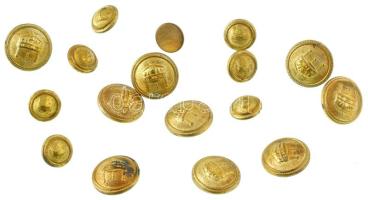 Szent Koronás gombok 17db