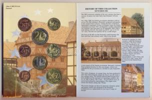 Dánia 2002. 1c,2c,5c,10c,20c,50c,1&#8364;,2&#8364; próbaveretek, szettben, díszkiadásban T:B...