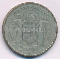 1930. 5P Ag "Horthy jobbra" T:F patina Adamo P8