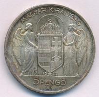 1939. 5P Ag "Horthy balra" T:AU,XF patina Adamo P8.2
