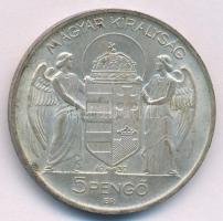 1939. 5P Ag "Horthy balra" T:AU,XF patina Adamo P8.2