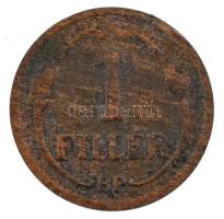 1926-1939. 1f bronz, zománcozott lóhere-rátéttel, szerencsepénzzé alakítva T:XF zománchiba